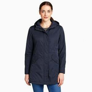 Woolrich Arctic Parka Women’s S Blue Duck Down Coyote Fur Hood Winter Jacket